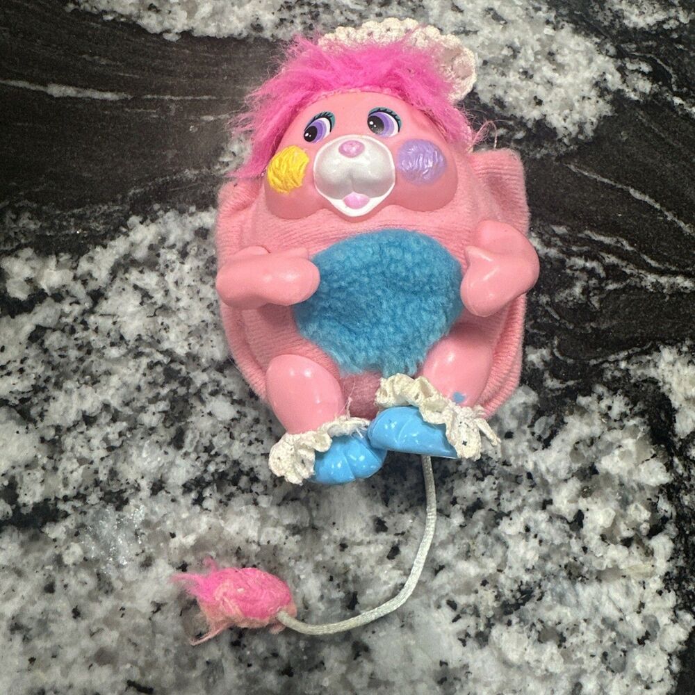 Mattel Pocket Popples Cribsy 3 Inch Mini Plush Posable Figure 1986 Vintage